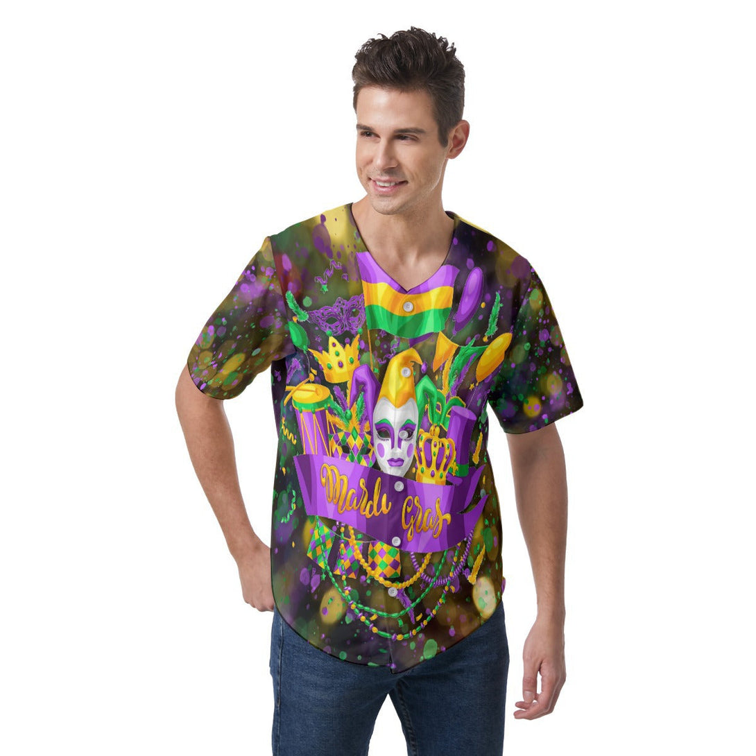 Happy Mardi Gras Baseball Jersey For Men & Women