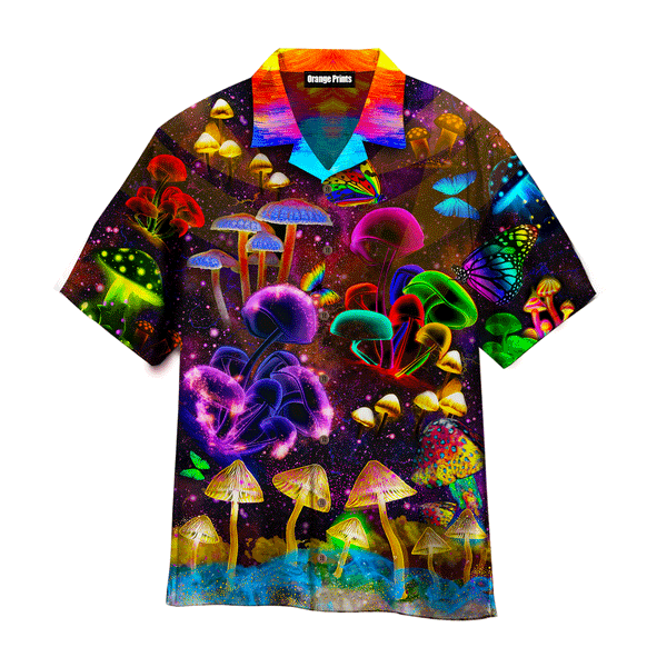 Hippie Mushroom Neon Light Hawaiian Shirt For Men And Women HL2606