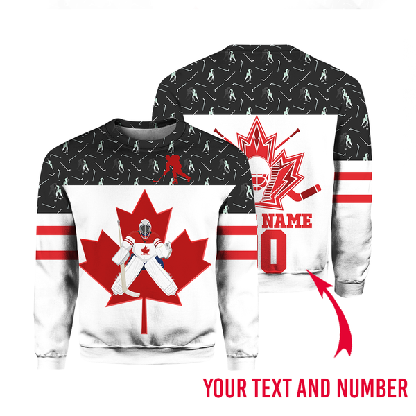 Hockey Canada Custom Name Crewneck Sweatshirt For Men & Women