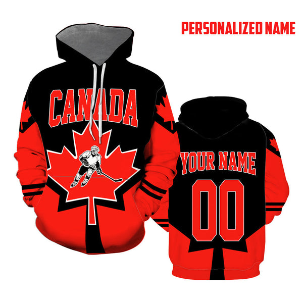 Hockey Canada Custom Name Hoodie For Men & Women