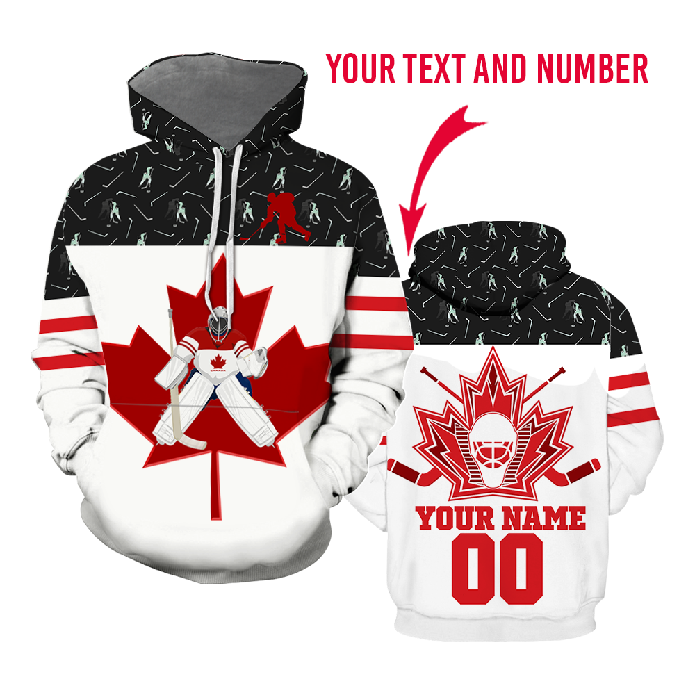 Hockey Canada Custom Name Hoodie For Men & Women