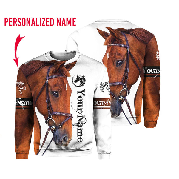 Horse Custom Name Crewneck Sweatshirt For Men & Women