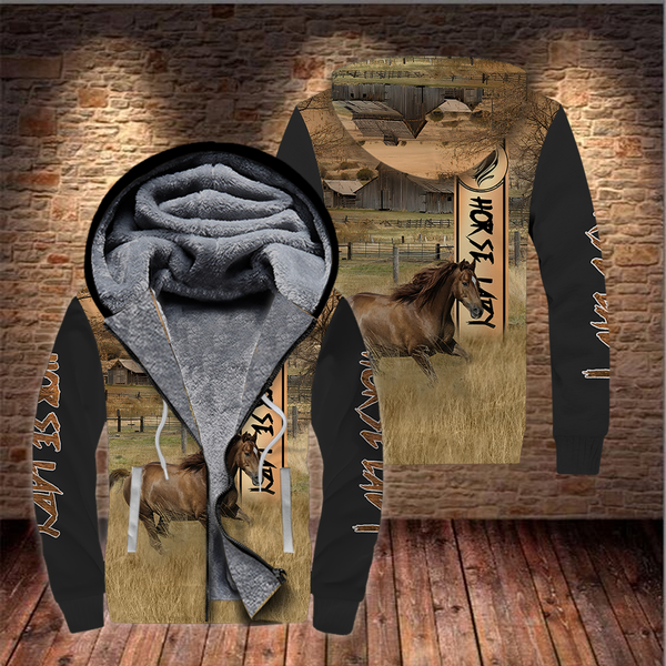 Horse Lady Fleece Zip Hoodie For Men & Women