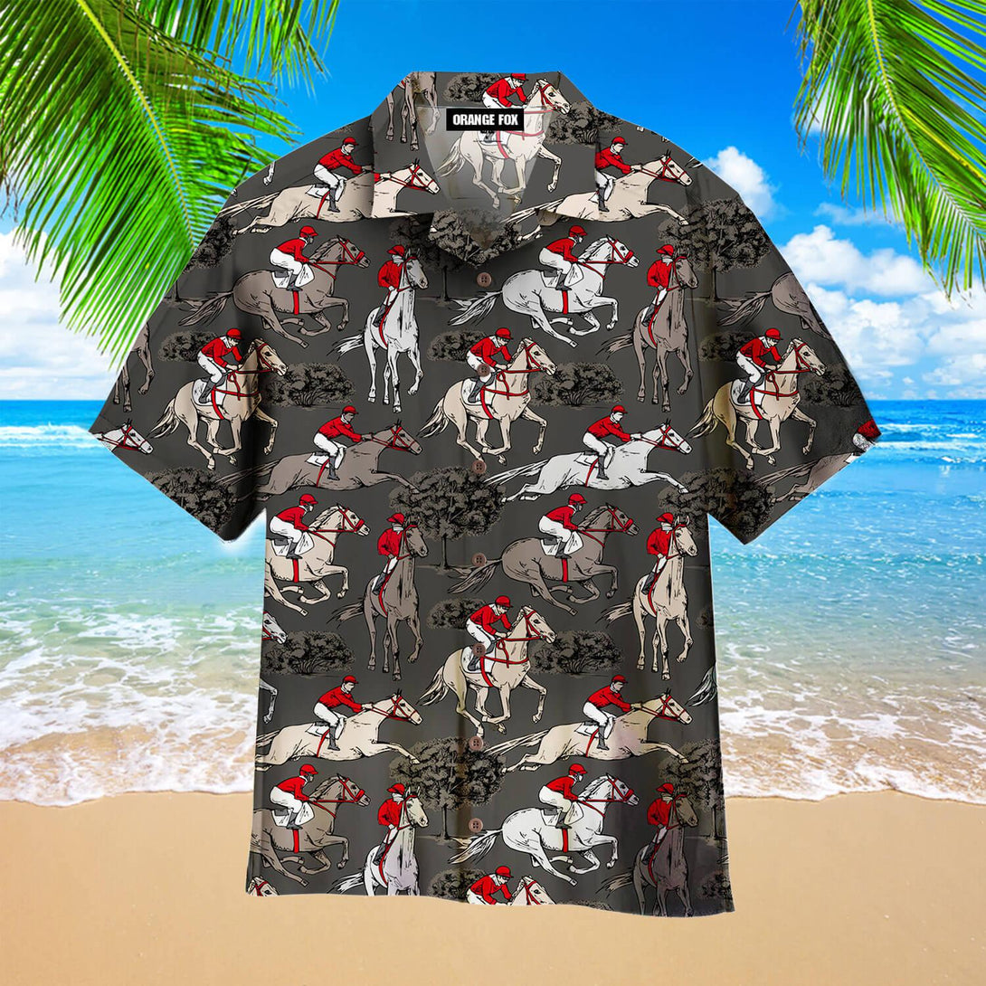 Horse Racing Hawaiian Shirt For Men & Women