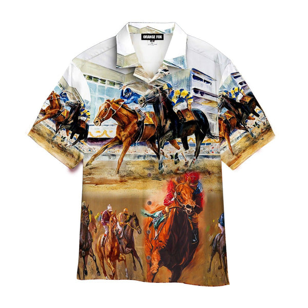 Horse Racing Hawaiian Shirt For Men & Women