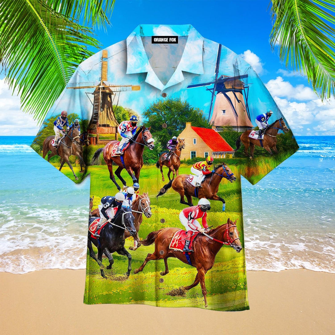 Horse Racing Horse Lovers, Animal Lovers, Sport Lovers Awesome Horse Hawaiian Shirt For Men & Women