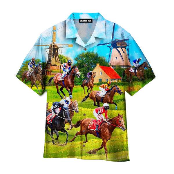 Horse Racing Horse Lovers, Animal Lovers, Sport Lovers Awesome Horse Hawaiian Shirt For Men & Women