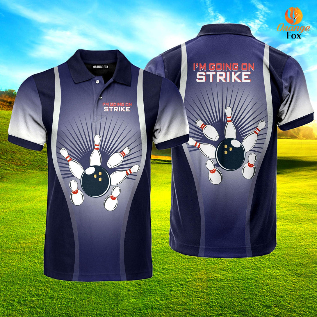 I’m Going On Strike Bowling Polo Shirt For Men