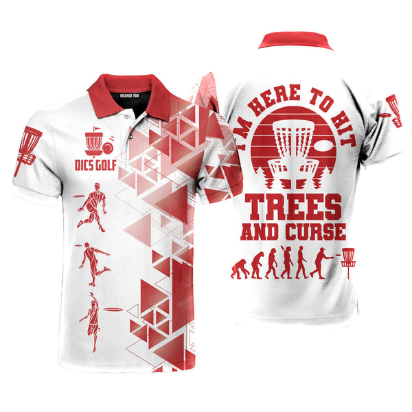 I'm Just Here To Hit Trees - Gift for Men, Golf Players, Golf Lovers - Red Evolution Polo Shirt