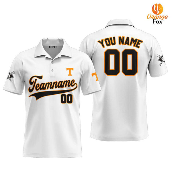 Indiana Baseball Logo White Black Yellow Custom Polo Shirt For Men