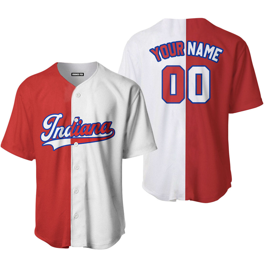 Indiana Red White Blue Custom Name Baseball Jerseys For Men & Women