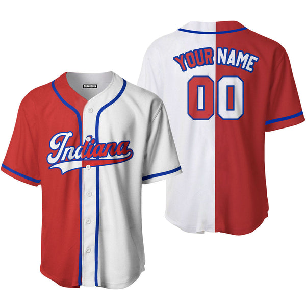 Indiana Red White Blue Custom Name Baseball Jerseys For Men & Women