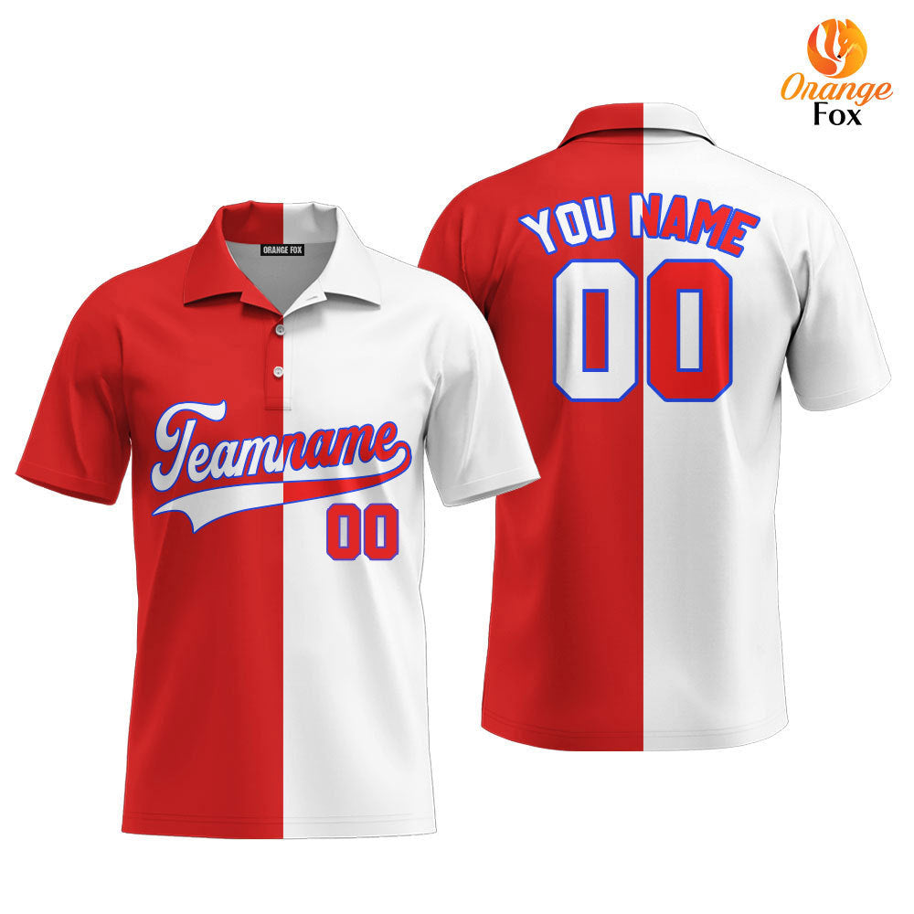 Indiana Red White Yellow Custom Polo Shirt For Men