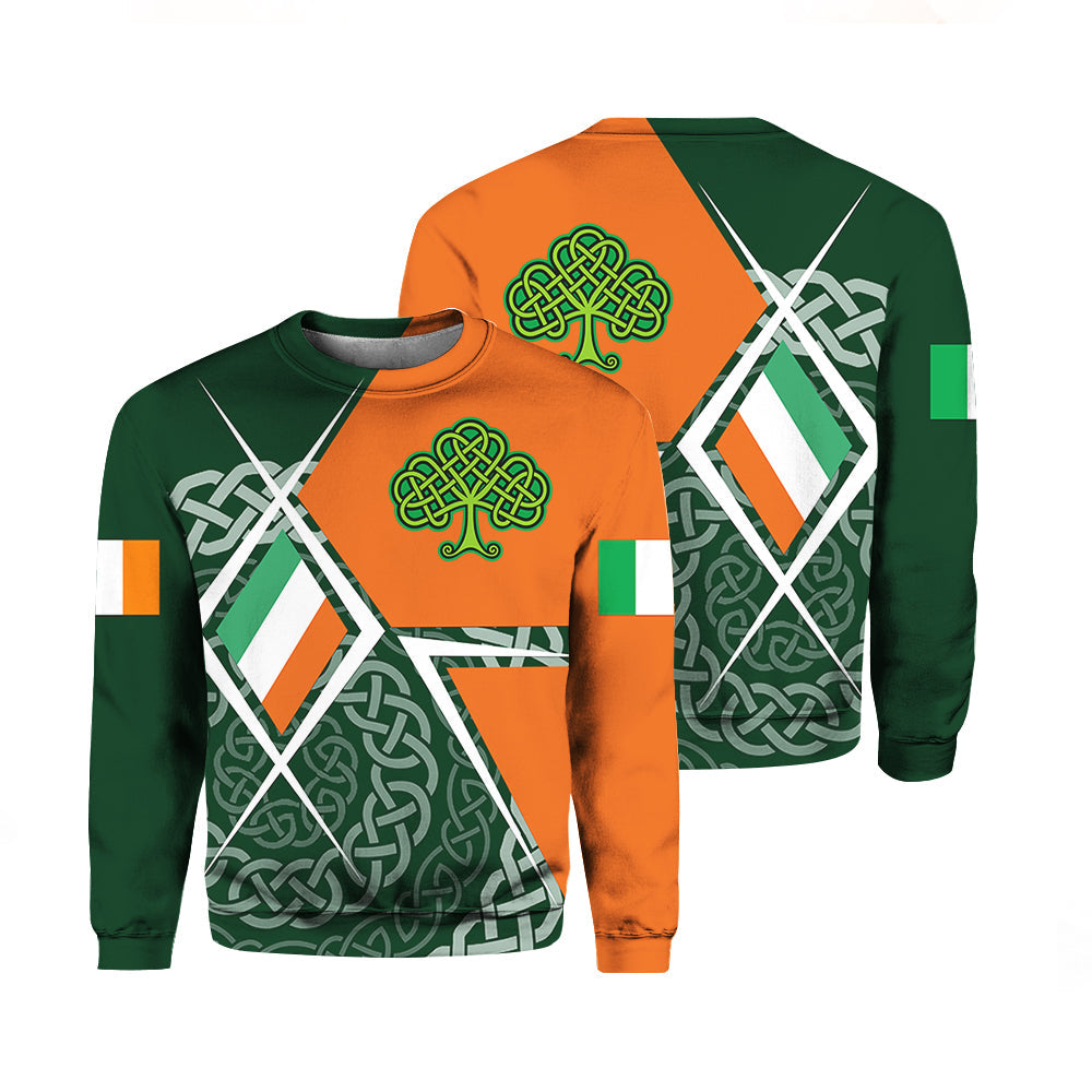 Ireland Patrick's Day Green Crewneck Sweatshirt For Men & Women
