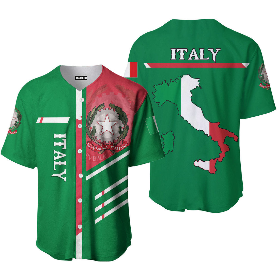 Italy Flag Repubblica Italiana Baseball Jersey For Men & Women