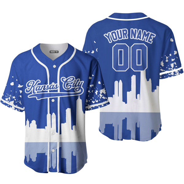 Kansas City Blue White Custom Name Baseball Jerseys For Men & Women