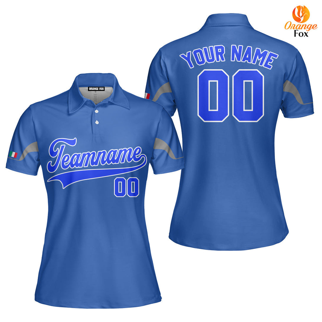 Kentucky Blue White Custom Polo Shirt For Women