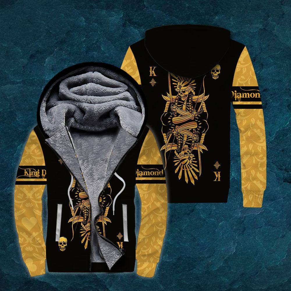 King Diamond Fleece Zip Hoodie For Men & Women
