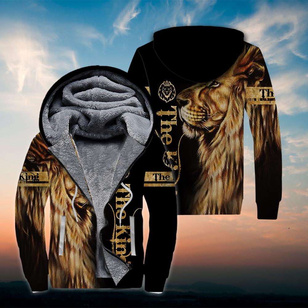 King Lion Fleece Zip Hoodie For Men & Women