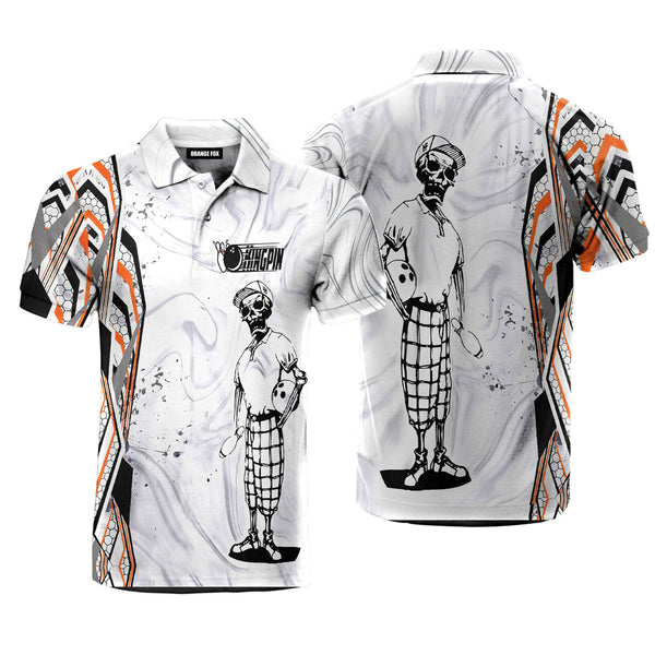 Kingpin - Gift For Men, Bowling Lovers - Skull Colorful Polo Shirt