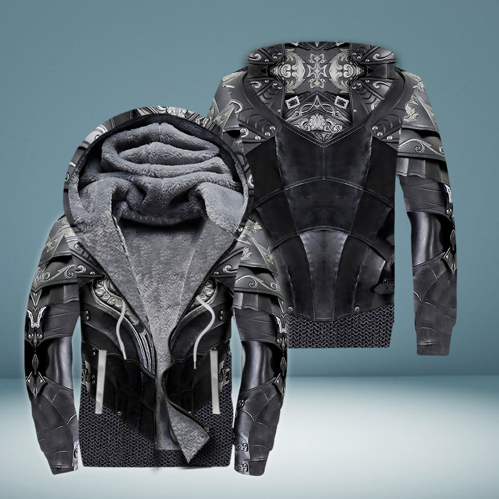 Knight Armor Fleece Zip Hoodie For Men & Women