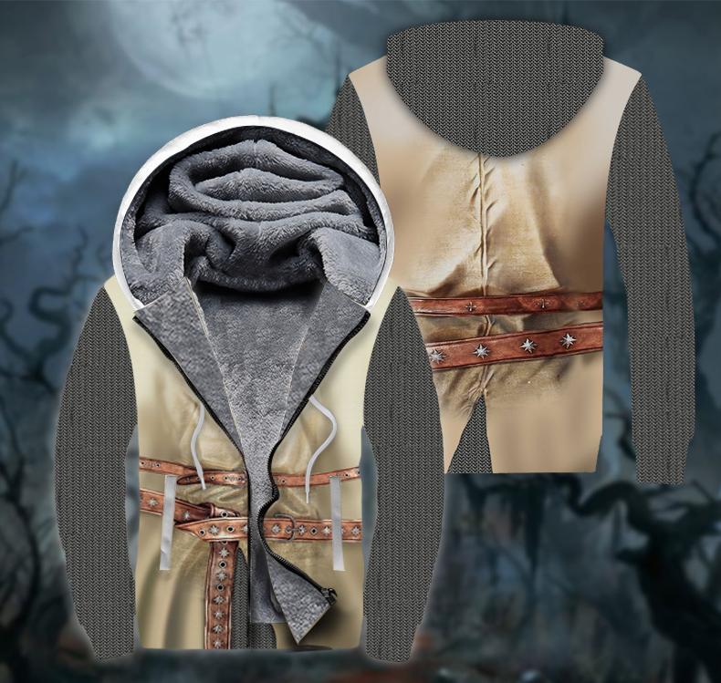 Knights Templar Armor Fleece Zip Hoodie For Men & Women