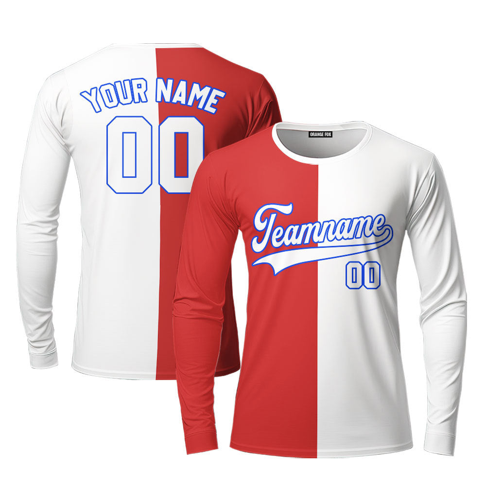 Indiana Red White Blue Custom Long Sleeve T-Shirt For Men & Women