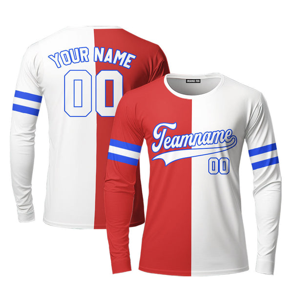 Indiana Red White Blue Custom Long Sleeve T-Shirt For Men & Women