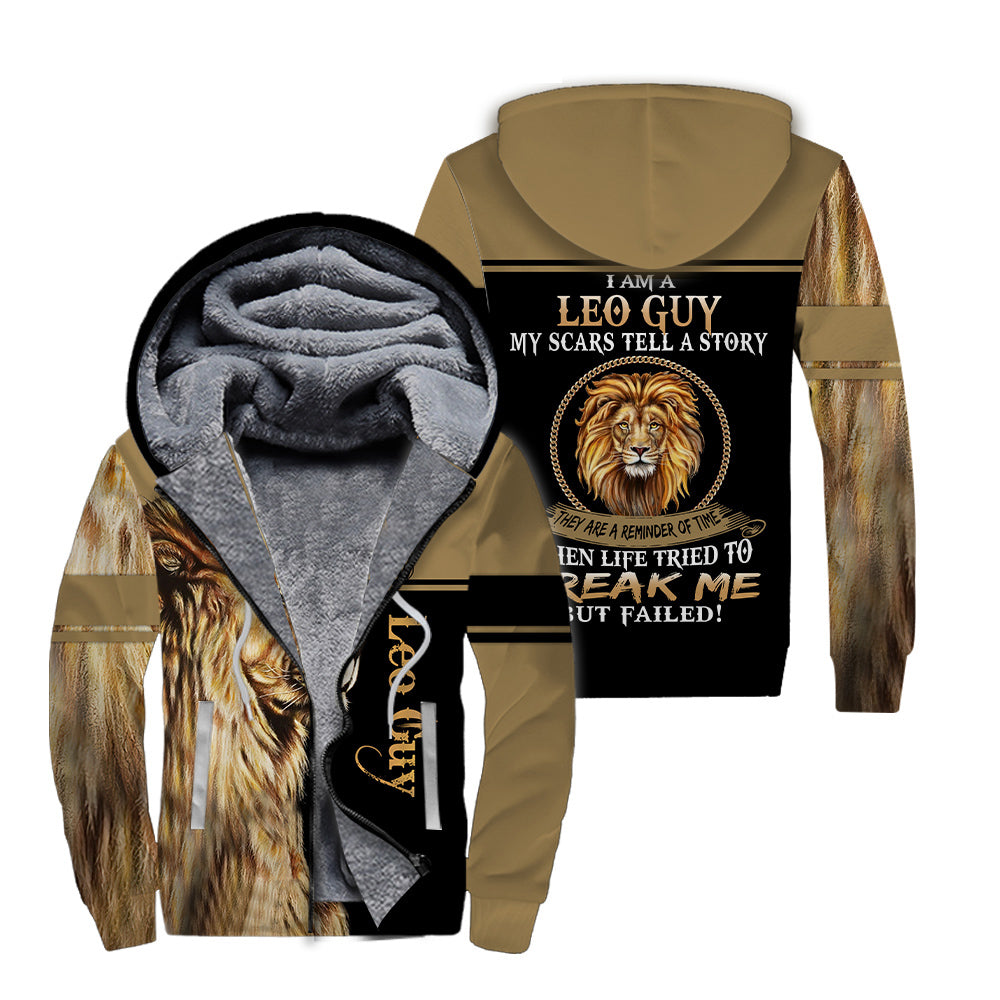 Lion Leo Fleece Zip Hoodie For Men & Women