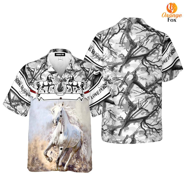 Love Horse Running Hawaiian Shirt For Men & Women