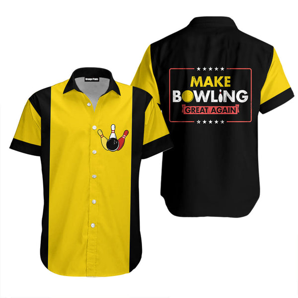 Make Bowling Great Again Bowling Hawaiian Shirt For Men & Women