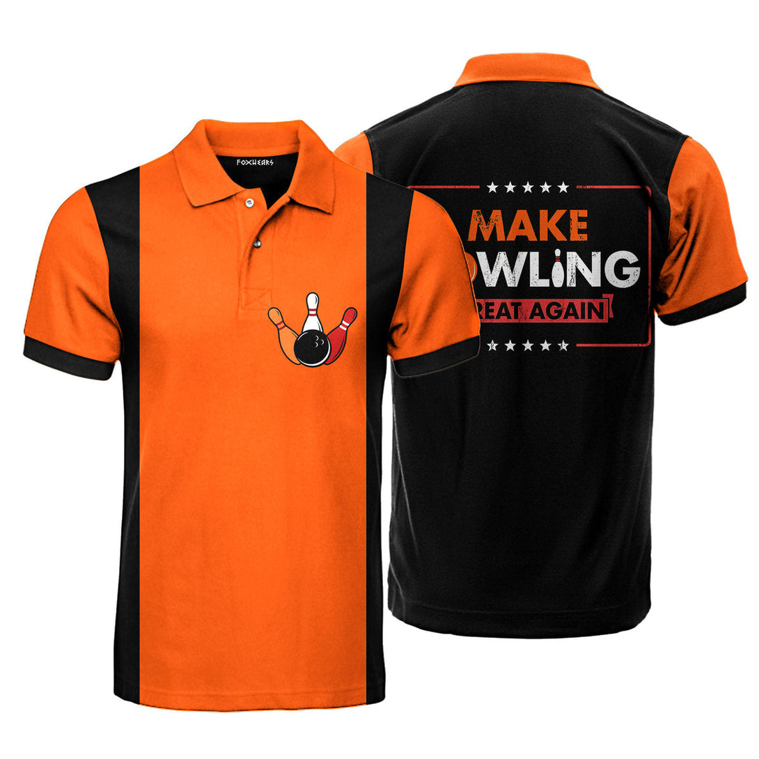 Make Bowling Great Again Bowling Polo Shirt For Men