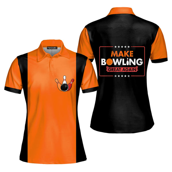 Make Bowling Great Again Bowling Polo Shirt For Women