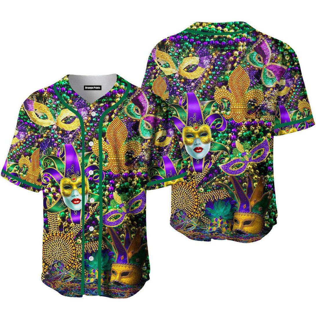 Mardi Grass Color Festival Baseball Jersey For Men & Women