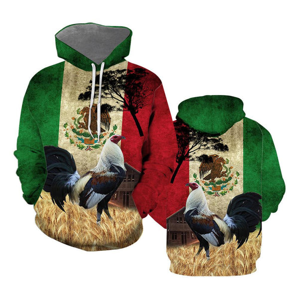 Mexican Rooster Hoodie For Men & Women