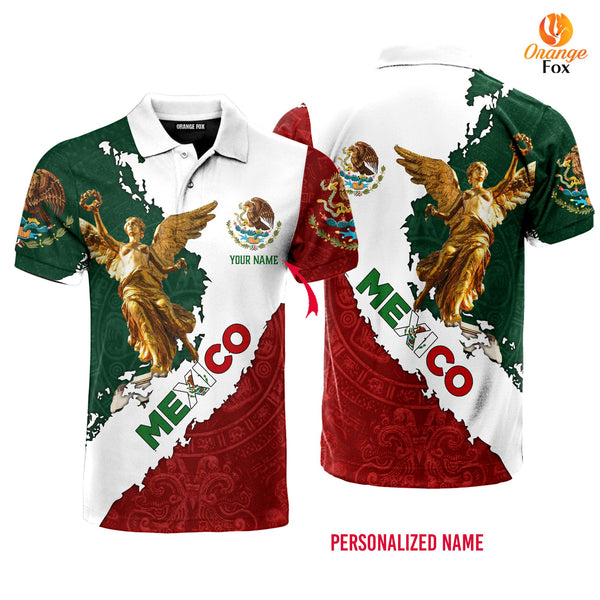 Mexico Eagle Mexican Custom Name Polo Shirt For Men & Women NP1018