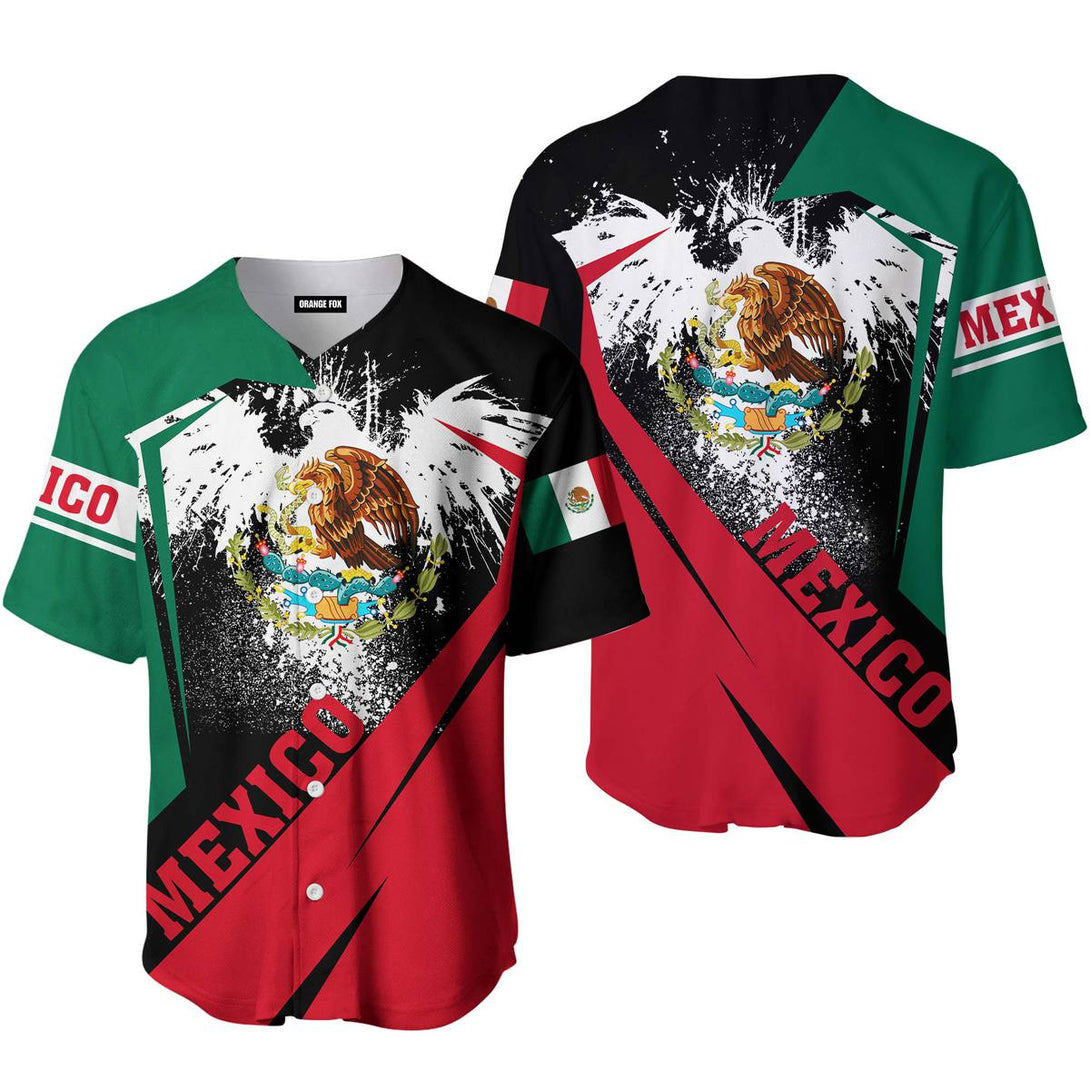 Mexico Flag Patriot Day Baseball Jersey For Men & Women