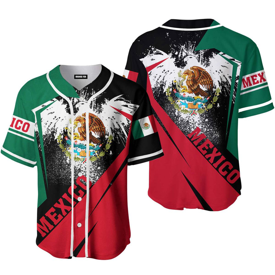 Mexico Flag Patriot Day Baseball Jersey For Men & Women
