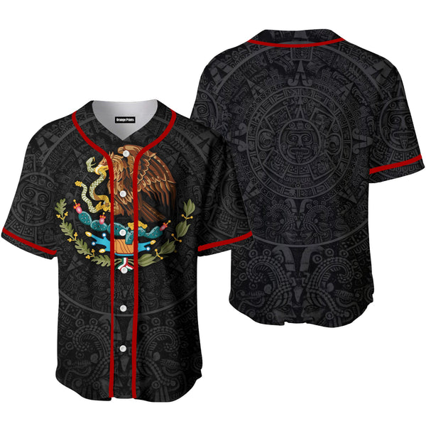Mexico - Gift For Mexicans, Mexico Lovers - Mexican Aztec Warrior Baseball Jersey For Men & Women
