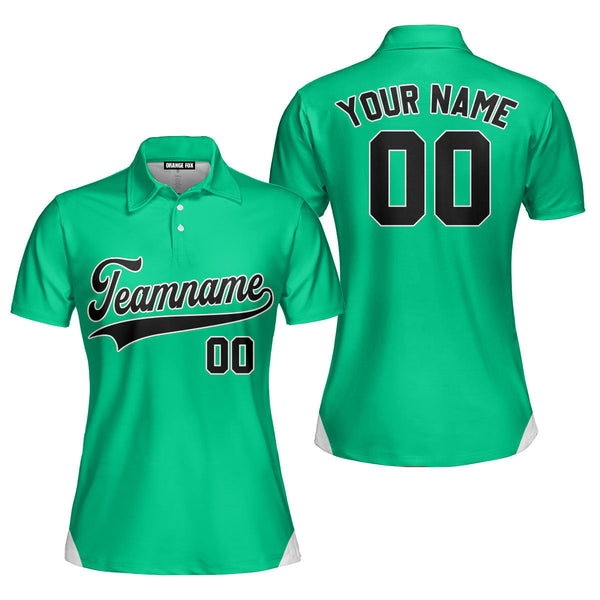 Mexico Green Black White Custom Polo Shirt For Women