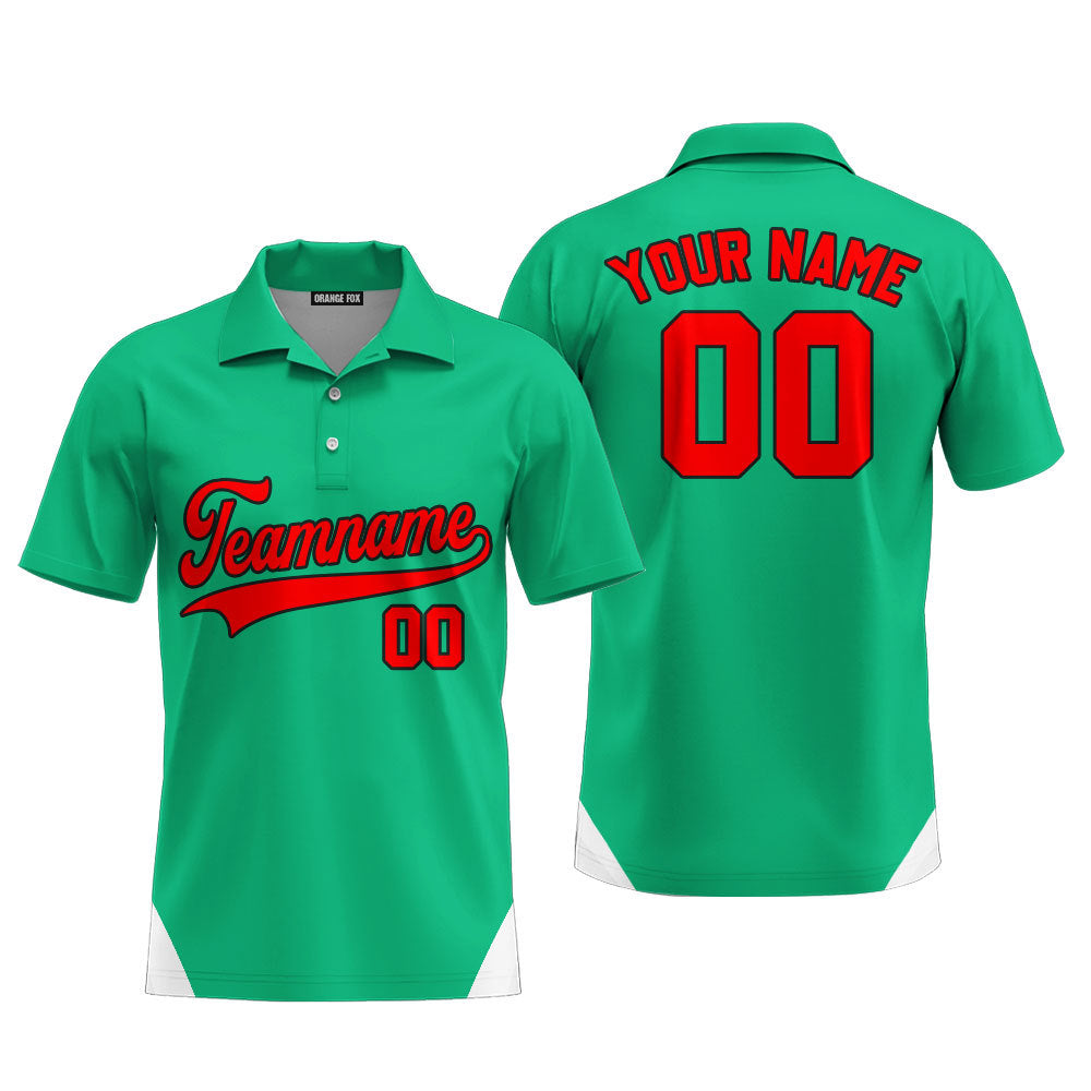 Mexico Green Red Black Custom Polo Shirt For Men