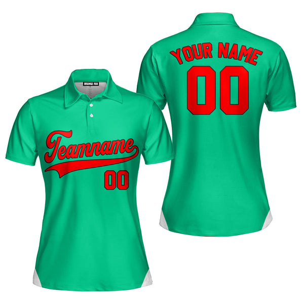 Mexico Green Red Black Custom Polo Shirt For Women