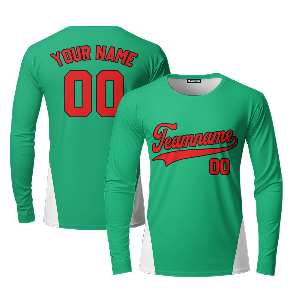 Mexico Green White Black Custom Long Sleeve T-Shirt For Men & Women