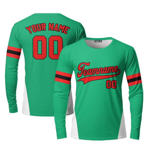 Mexico Green White Black Custom Long Sleeve T-Shirt For Men & Women