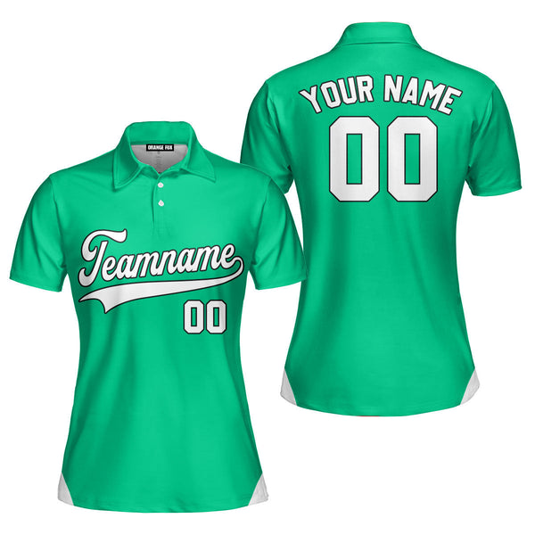 Mexico Green White Black Custom Polo Shirt For Women