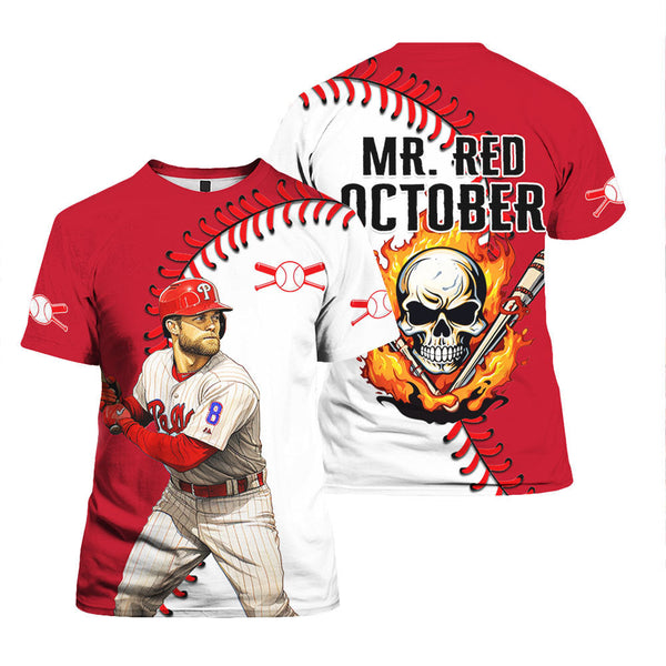 Mr Red October Baseball Team T-Shirt For Men & Women