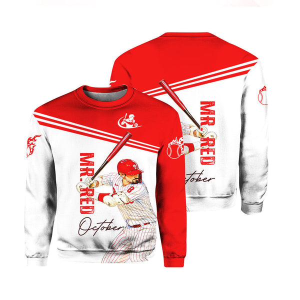 Mr. Red October Baseball Crewneck Sweatshirt For Men & Women