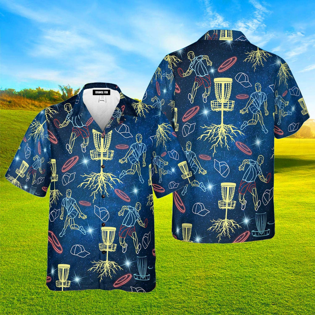 Neon Disc Golf Hawaiian Shirt For Men & Women