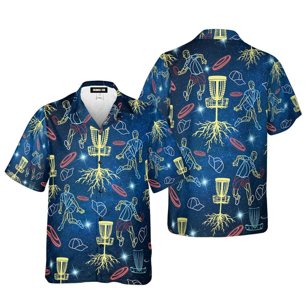 Neon Disc Golf Hawaiian Shirt For Men & Women