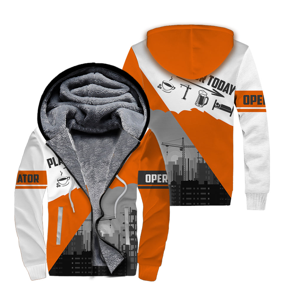 Operator Plan For Today Fleece Zip Hoodie For Men & Women
